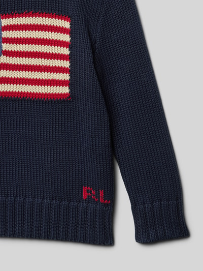 Polo Ralph Lauren Kids Strickpullover mit Motiv- und Label-Stitching Marine 2