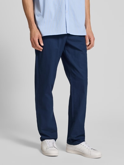 Blend Regular Fit Leinenhose mit Tunnelzug Modell 'BAY' Marine 4