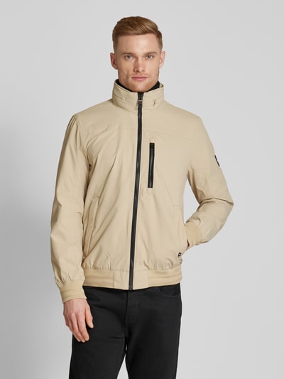 Tom Tailor Regular Fit Funktionsjacke aus Stretch-Material Beige 4