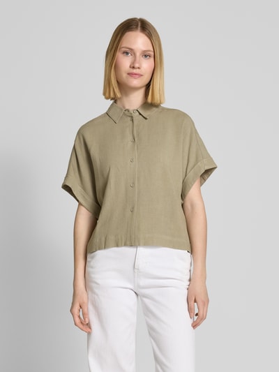 Selected Femme Relaxed Fit Bluse aus Viskose-Leinen-Mix Modell 'VIVA' Oliv 4