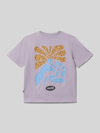 Produktfoto, Kinder T-Shirt von Only & Sons, Modell 'MEMPHIS', Optik: Unifarben, Relaxed-Fit, Motiv-Print, Jersey aus reiner Baumwolle