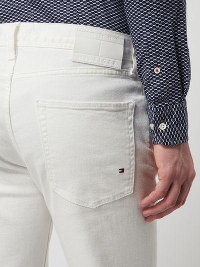 Tommy Hilfiger Straight Fit Jeans mit Stretch-Anteil Modell 'Denton' Weiss 3