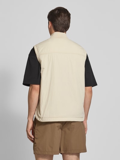 BOSS Orange Relaxed fit outdoor-bodywarmer met blinde ritssluiting Zand - 5