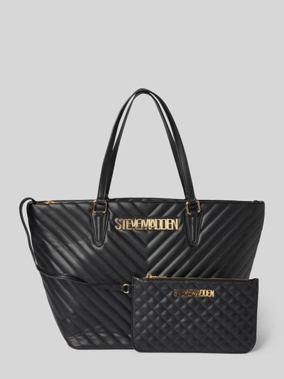 Steve Madden Shopper met labelapplicatie, model 'BJUDE' Zwart - 2