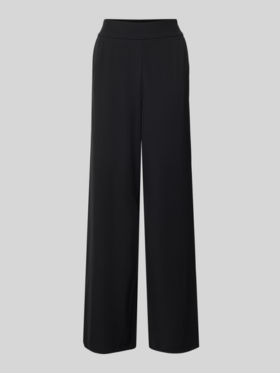 Zero Straight leg stoffen broek met galonstrepen Zwart - 2