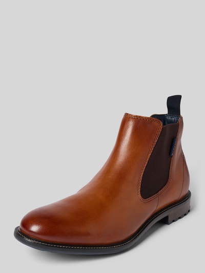 bugatti Boots aus Leder mit elastischen Einsätzen Modell 'Bonifacio' Cognac 1