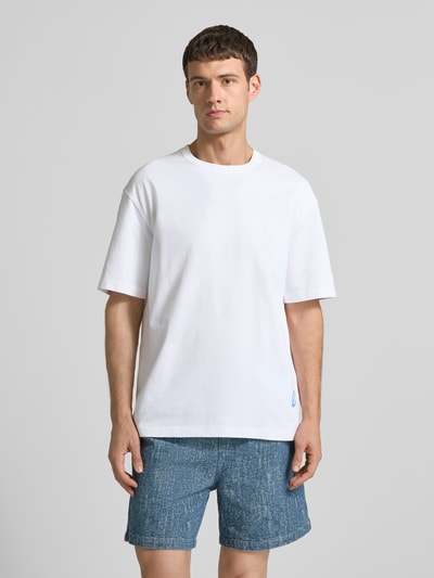 Samsøe Samsøe T-shirt z okrągłym dekoltem model ‘SASWIRL’ Złamany biały 4