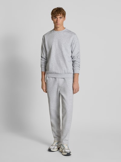 Jack & Jones Regular Fit Sweatpants mit Tunnelzug Modell 'KANE BRADLEY' Hellgrau Melange 1