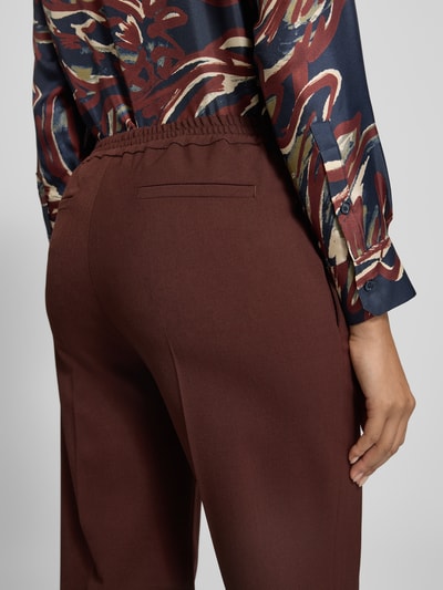 Weekend Max Mara Regular Fit Hose mit Schurwolle-Anteil Modell 'PETRA' Bordeaux 3