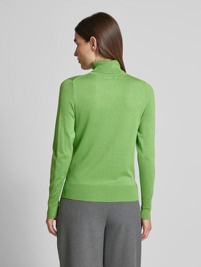 Christian Berg Woman Gebreide pullover met ribboorden Appeltjesgroen - 5