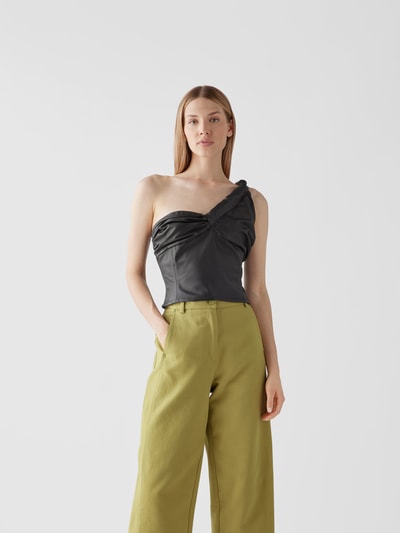 The Mannei Top mit One-Shoulder-Träger Mittelbraun 4