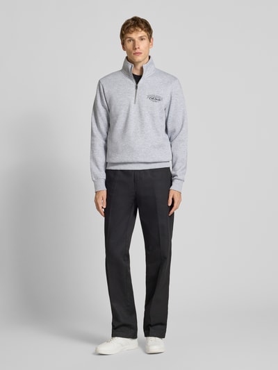 Jack & Jones Sweatshirt met opstaande kraag, model 'AKOTO' Lichtgrijs gemêleerd - 1