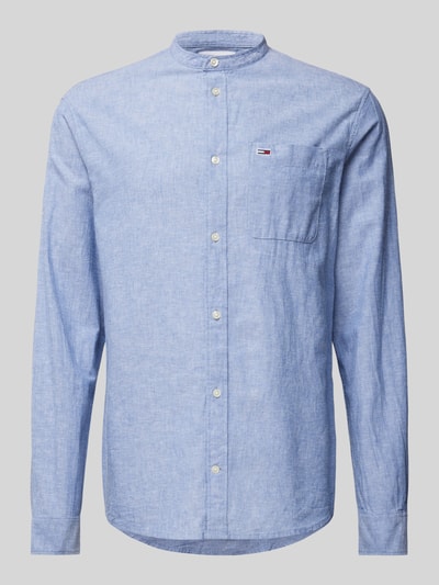 Tommy Jeans Regular Fit Freizeithemd mit Stehkragen Blau 2