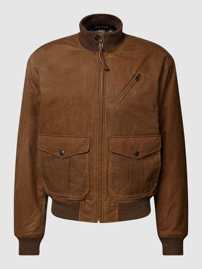 Polo Ralph Lauren Bomberjacke in Leder-Optik Modell 'ELMSWORTH' Camel 2