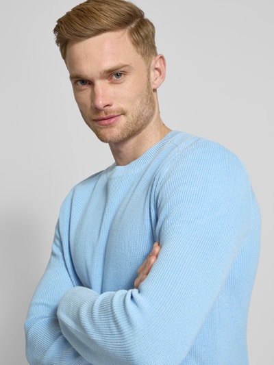 JOOP! Jeans Strickpullover mit Rundhalsausschnitt Modell 'Svante' Bleu 3