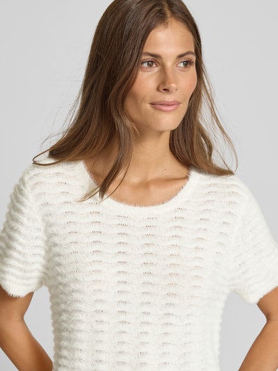 s.Oliver BLACK LABEL Regular Fit Strickshirt aus Viskose-Mix Offwhite 3