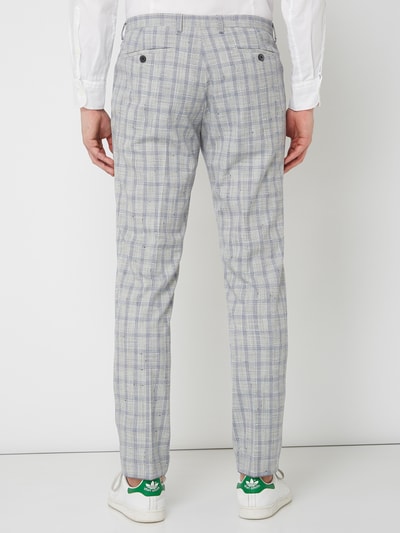 MCNEAL Slim fit pantalon met rasterruit Middengrijs - 5