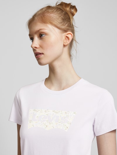 Levi's® T-shirt met labelprint Lila - 3