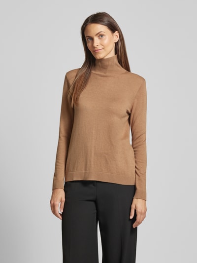 Weekend Max Mara Sweter z dzianiny ze stójką model ‘KIKU’ Camel 4