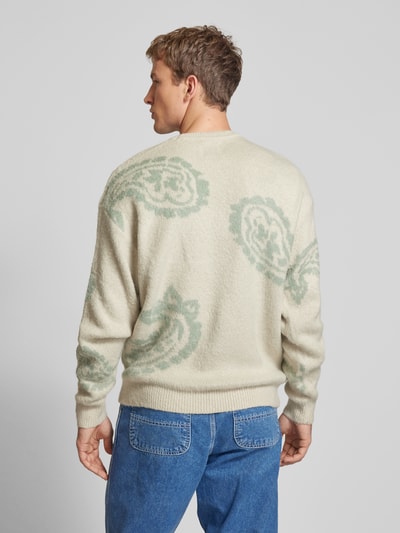 Only & Sons Strickpullover mit gerippten Abschlüssen Modell 'RONNIE' Offwhite 5