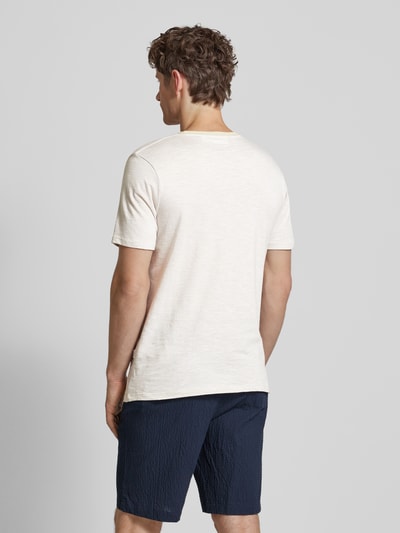 Lindbergh T-shirt met structuurmotief Offwhite - 5