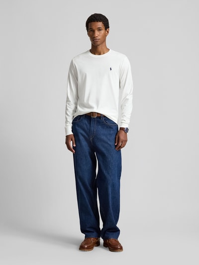 Polo Ralph Lauren Bluzka z długim rękawem o kroju regular fit z czystej bawełny Biały 1