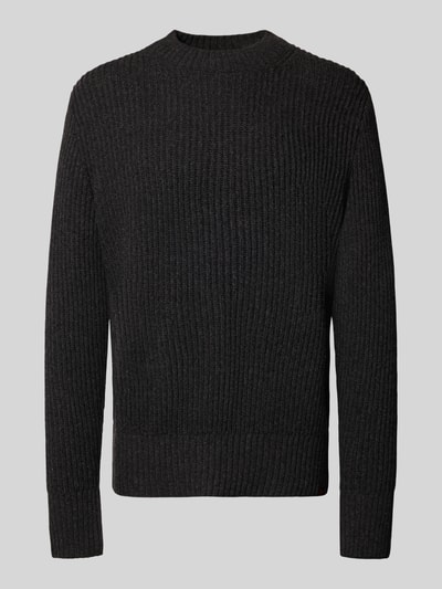 G-Star Raw Strickpullover mit gerippten Abschlüssen Anthrazit 2