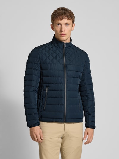 Christian Berg Men Kurtka pikowana z kieszeniami zapinanymi na zamek błyskawiczny Granatowy 4