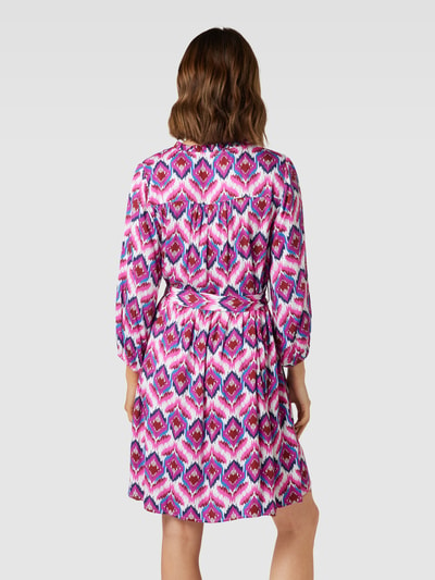 SMASHED LEMON Kleid mit Allover-Muster Pink 5