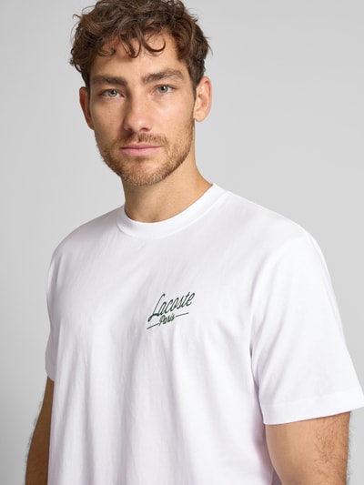 Lacoste Regular Fit T-Shirt aus reiner Baumwolle Weiss 3