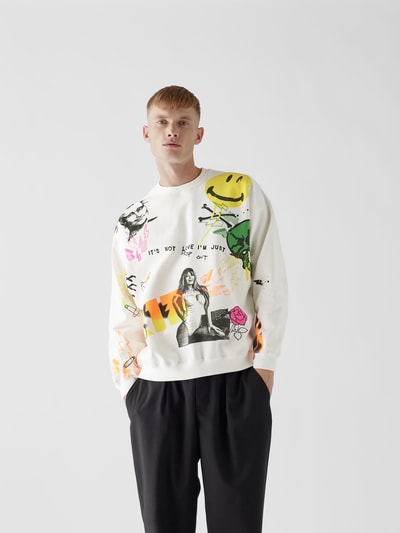 R13 Sweatshirt mit Motiv-Print Offwhite 4