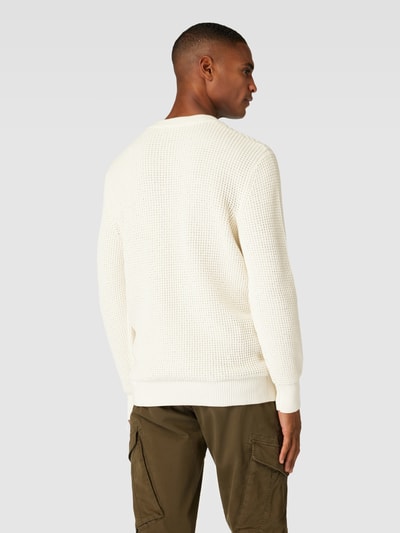 Esprit Collection Sweter z dzianiny z prążkowanymi wykończeniami Złamany biały 5