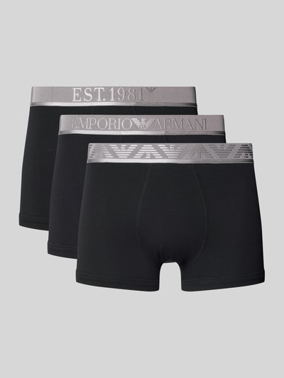 Emporio Armani Trunks mit Label-Bund im 3er-Pack Black 1