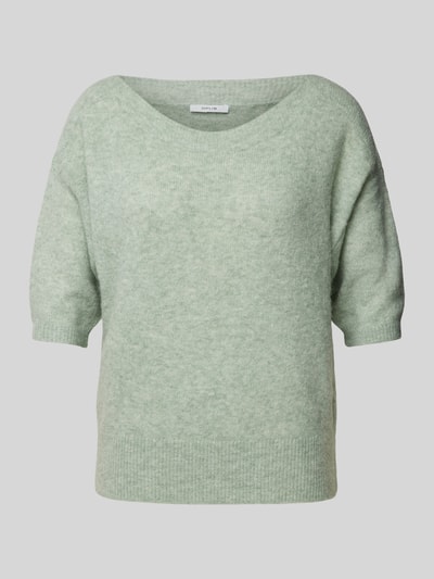 OPUS Gebreide pullover met 1/2-mouwen, model 'Pusity' Mintgroen - 1