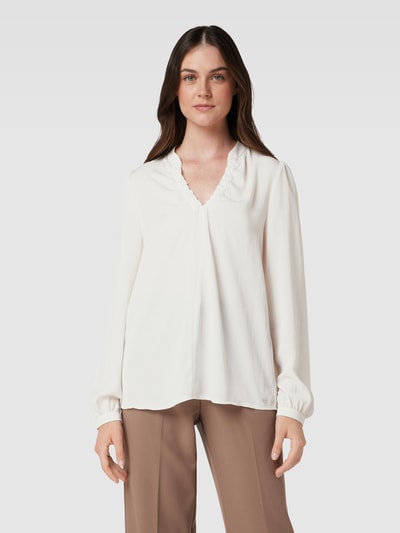 Marc Cain Bluse mit Tunikakragen Offwhite 4