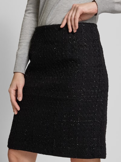 Soyaconcept Knielange rok met loopsplit Zwart - 3