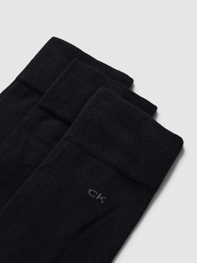 CK Calvin Klein Socken in unifarbenem Design mit Label-Detail Black 2