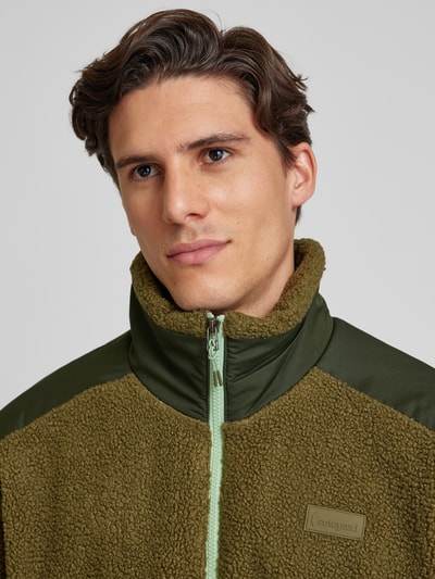 Cotopaxi Sweatjack met opstaande kraag, model 'Bacano' Olijfgroen - 3