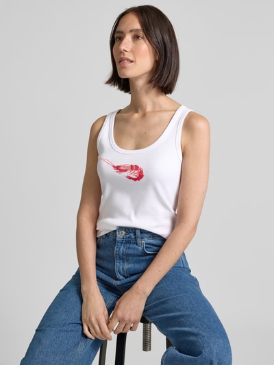 monari Tanktop mit Ziersteinbesatz Offwhite 3