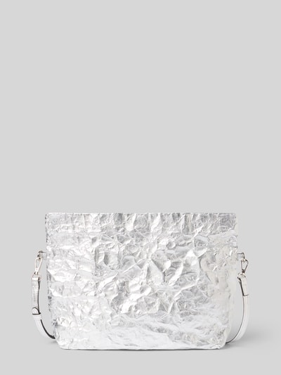 MAX&Co. Clutch mit abnehmbarem, verstellbarem Schulterriemen Modell 'ALUNCHBOX1' Silber 4