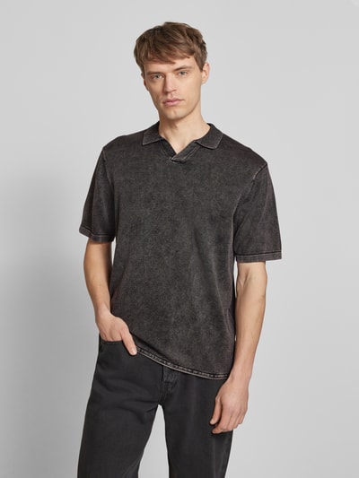 Jack & Jones Poloshirt mit V-Ausschnitt Modell 'ELEO' Anthrazit 4