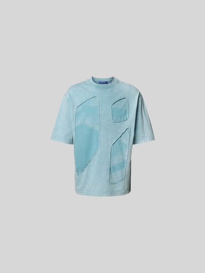 A-COLD-WALL T-Shirt mit geripptem Rundhalsausschnitt Jeansblau 2