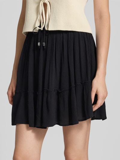 Only Spódnica mini rozkloszowana z elastycznym pasem model ‘IBIZA’ Czarny 3