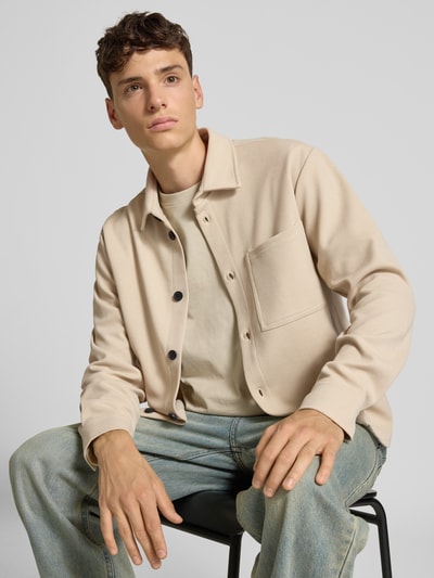 Only & Sons Relaxed Fit Freizeithemd mit leichtem Strukturmuster Modell 'NEW KODYL' Beige 3