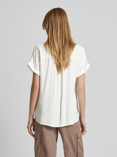 Vero Moda Bluzka koszulowa z listwą guzikową model ‘BUMPY’ Biały 5