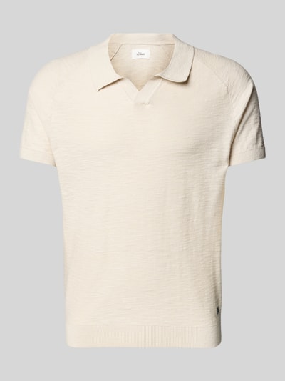 s.Oliver RED LABEL Regular Fit Poloshirt mit Flammgarnstruktur Sand 2