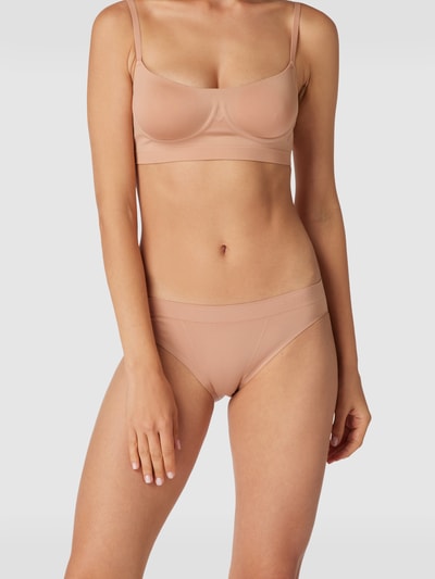 Calvin Klein Underwear Figi z paskiem z logo model ‘BIKINI’ Beżowy 1