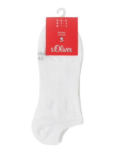 s.Oliver RED LABEL Sneakersocken mit Stretch-Anteil im 2er-Pack Weiss 2