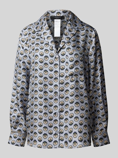 Weekend Max Mara Bluzka jedwabna o kroju regular fit z kołnierzem z połami model ‘ONCIA’ Jasnoniebieski 2