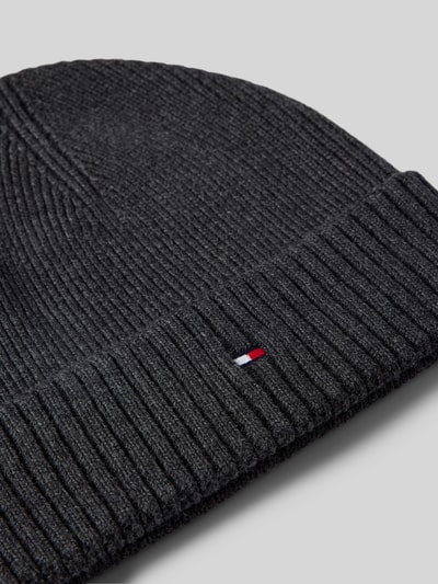 Tommy Hilfiger Muts met logostitching, model 'PIMA' Antraciet - 2